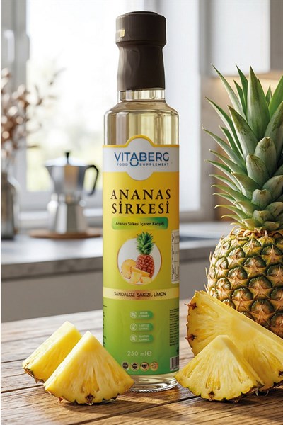 Ananas Sirkesi | Sandaloz Sakızı ve Limon İçeren Sirke Karışım 250 ml