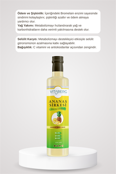 Ananas Sirkesi | Sandaloz Sakızı ve Limon Ekstrakt İçeren Karışım 250 ml