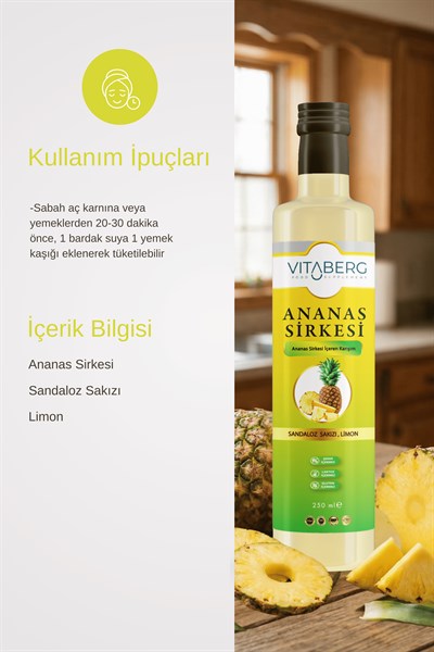 Ananas Sirkesi | Sandaloz Sakızı ve Limon Ekstrakt İçeren Karışım 250 ml