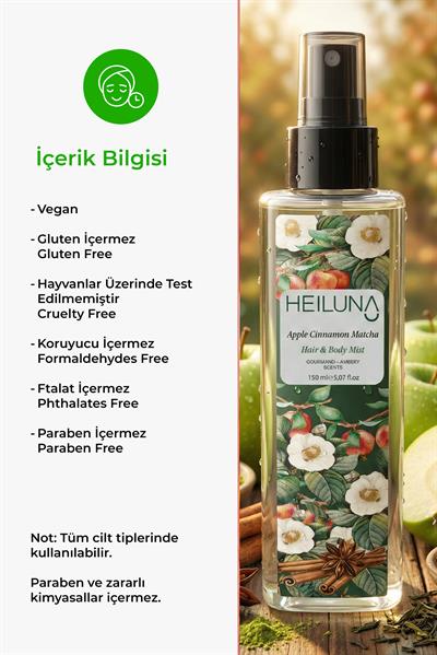 Apple Cinnamon Matcha Saç ve Vücut Spreyi 150 ml