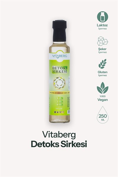 Detoks Sirkesi | Kayısı, Yeşil Çay ve Bitkisel Ekstrakt İçeren Karışım 250 ml