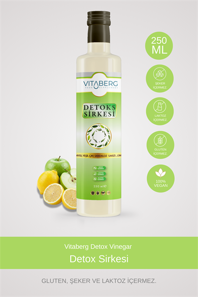 Detoks Sirkesi | Kayısı, Yeşil Çay ve Bitkisel Ekstrakt İçeren Karışım 250 ml