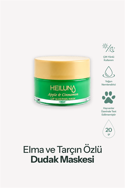 Elma ve Tarçın Özlü  Gece Dudak Maskesi 20g | E Vitamini, Shea Yağı Besleyici Bakım