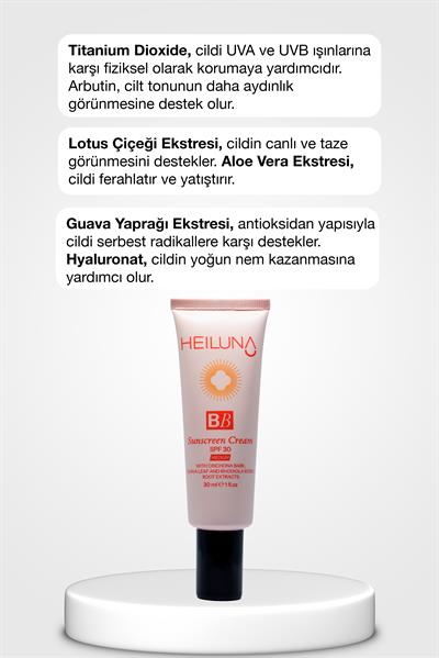 SPF 30 BB Krem Medium 30 ml – Niacinamide & Aloe Vera ile Aydınlatıcı, Nemlendirici ve Güneş Koruma 
