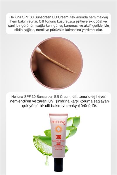 SPF 30 BB Krem Medium 30 ml – Niacinamide & Aloe Vera ile Aydınlatıcı, Nemlendirici ve Güneş Koruma 