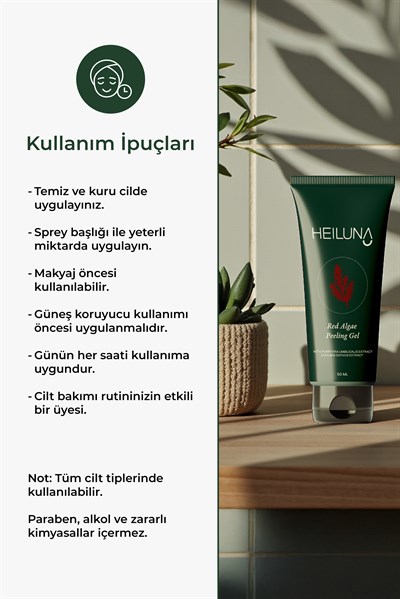 Kırmızı Alg Peeling Jel 50 ml | Aloe Vera ve Salatalık Ekstresi İçeren Nazik Arındırıcı