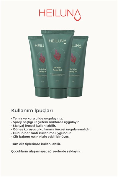 Kırmızı Alg Peeling Jel 50 ml | Aloe Vera ve Salatalık Ekstresi İçeren Nazik Arındırıcı
