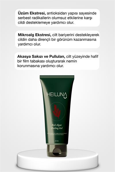 Kırmızı Alg Peeling Jel 50 ml | Aloe Vera ve Salatalık Ekstresi İçeren Nazik Arındırıcı