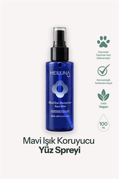 Mavi Işık Koruyucu Işıltı Veren Yüz Spreyi | Mikroalg & Akasya Senegal | 100 ml
