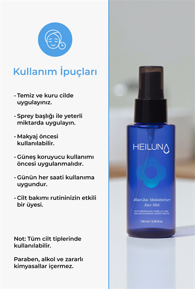 Mavi Işık Koruyucu Işıltı Veren Yüz Spreyi | Mikroalg & Akasya Senegal | 100 ml
