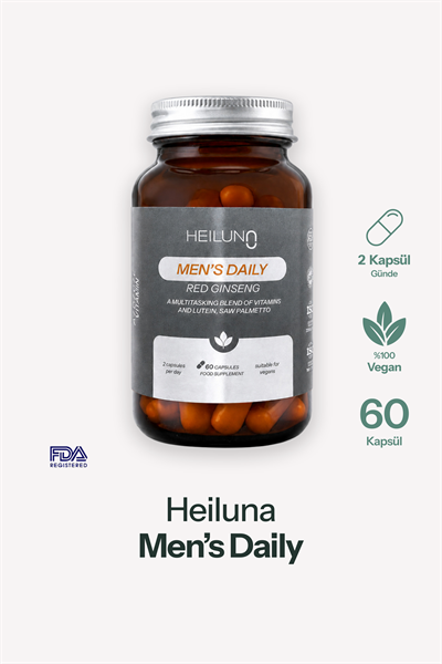Heiluna Mens Daily Erkeklere Özel Multivitamin | 60 Kapsül | Vegan