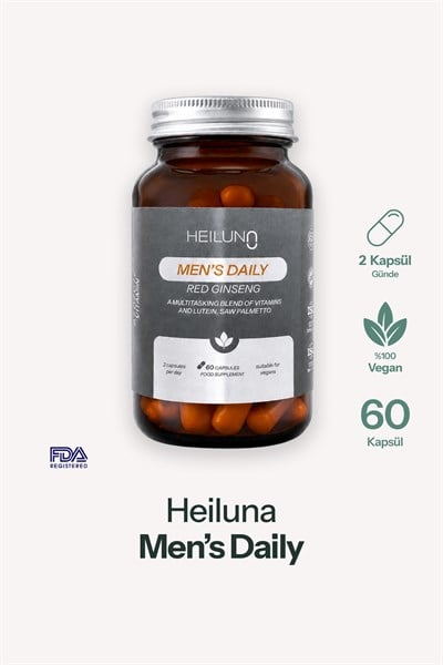 Heiluna Mens Daily Erkeklere Özel Multivitamin | 60 Kapsül | Vegan