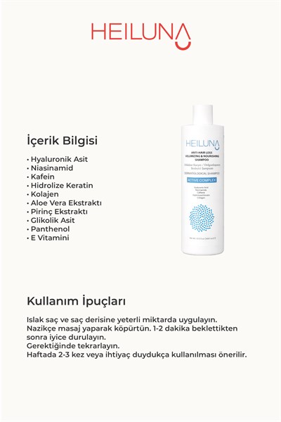 Saç Dökülme Karşıtı Şampuan Kolajen ve Keratin Destekli 400 ml