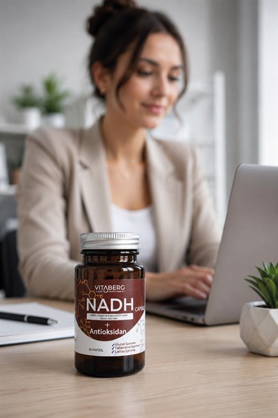 Vitaberg NADH Antioksidan+ | PQQ, Koenzim Q10, Resveratrol, Kolajen Tip II