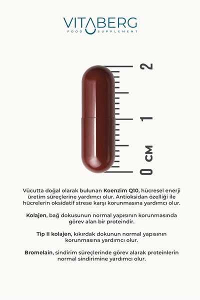 Vitaberg NADH Antioksidan+ | PQQ, Koenzim Q10, Resveratrol, Kolajen Tip II