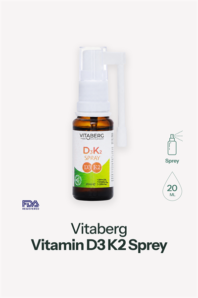 Vitaberg Vitamin D3 K2 Sprey | Günlük Kemik ve Bağışıklık Desteği