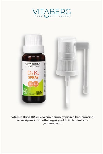 Vitamin D3 K2 Sprey | Günlük Kemik ve Bağışıklık Desteği