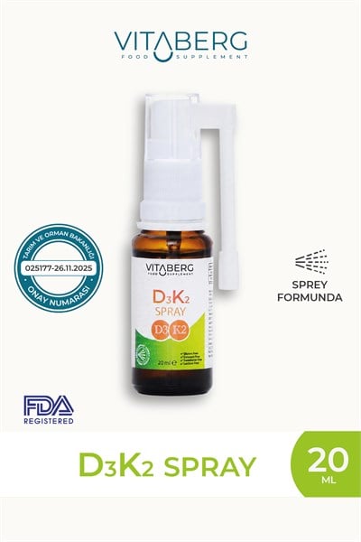 Vitamin D3 K2 Sprey | Günlük Kemik ve Bağışıklık Desteği