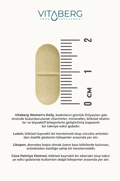 Women’s Daily Multivitamin Tablet | B Vitaminleri, Beta Glukan, Lutein ve Likopen