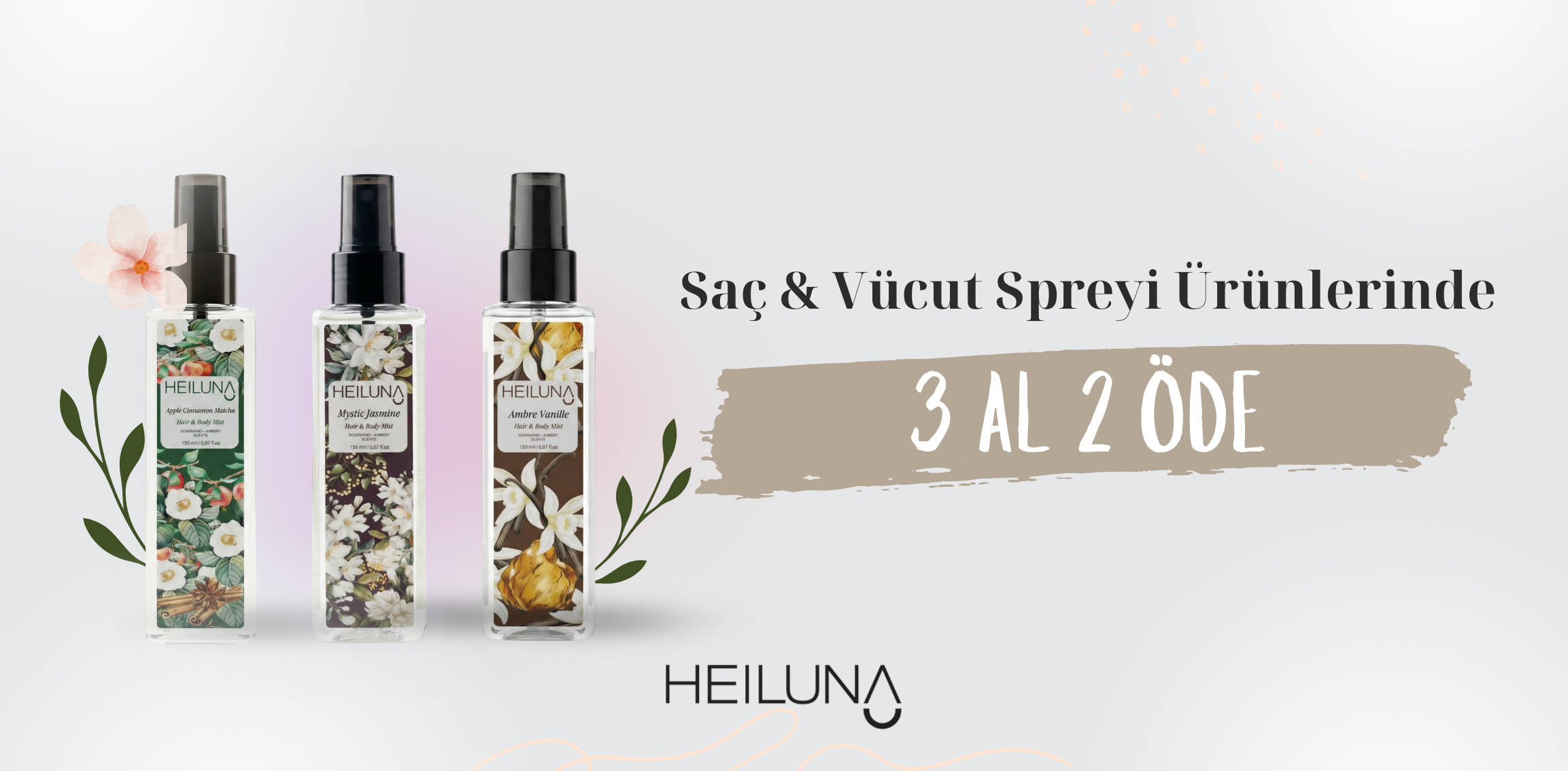 Saç ve vücut spreyi 3 AL 2 ÖDE