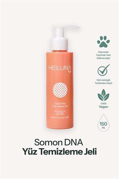 Heiluna Somon DNA Yüz Temizleme Jeli | Aloe Vera & Niasinamid | 150 ml