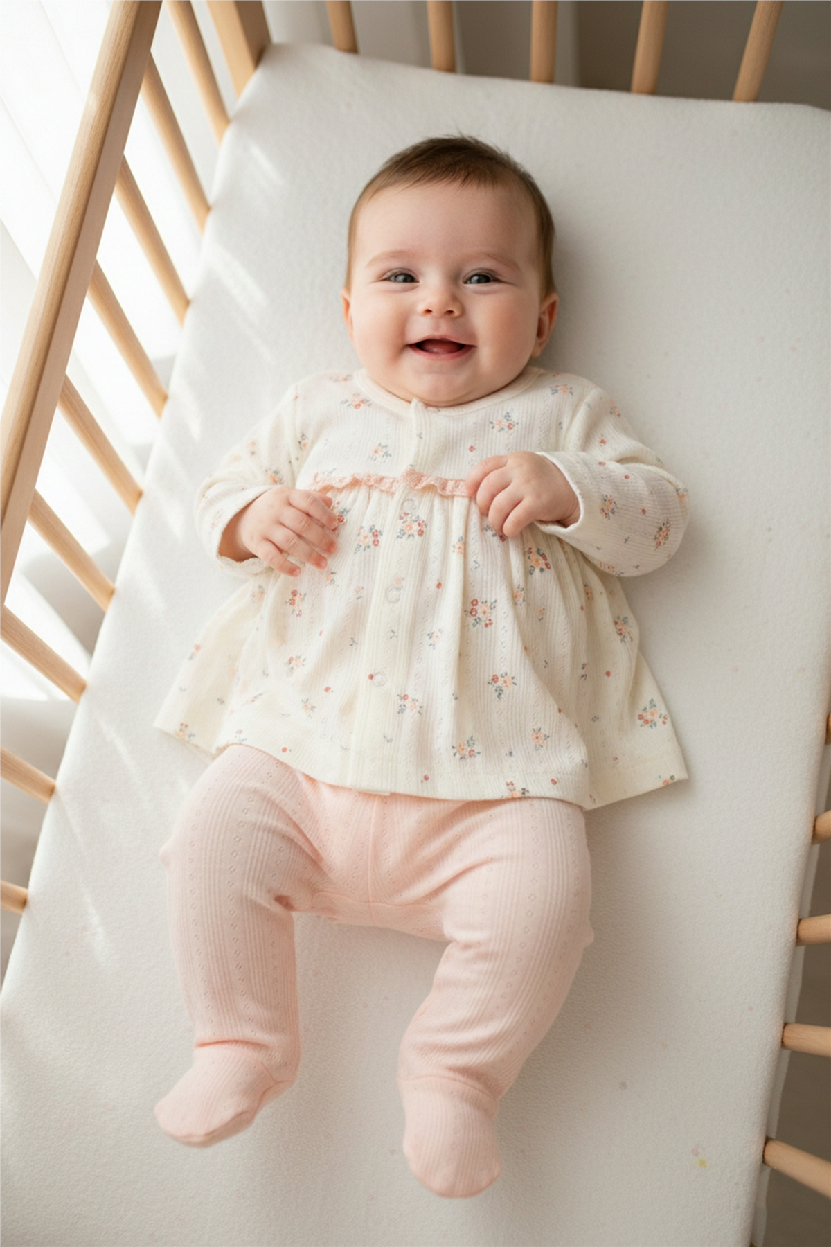 AJURLU PATİKLİ PİJAMA TAKIMI 2Lİ (BLOOM) PEMBE