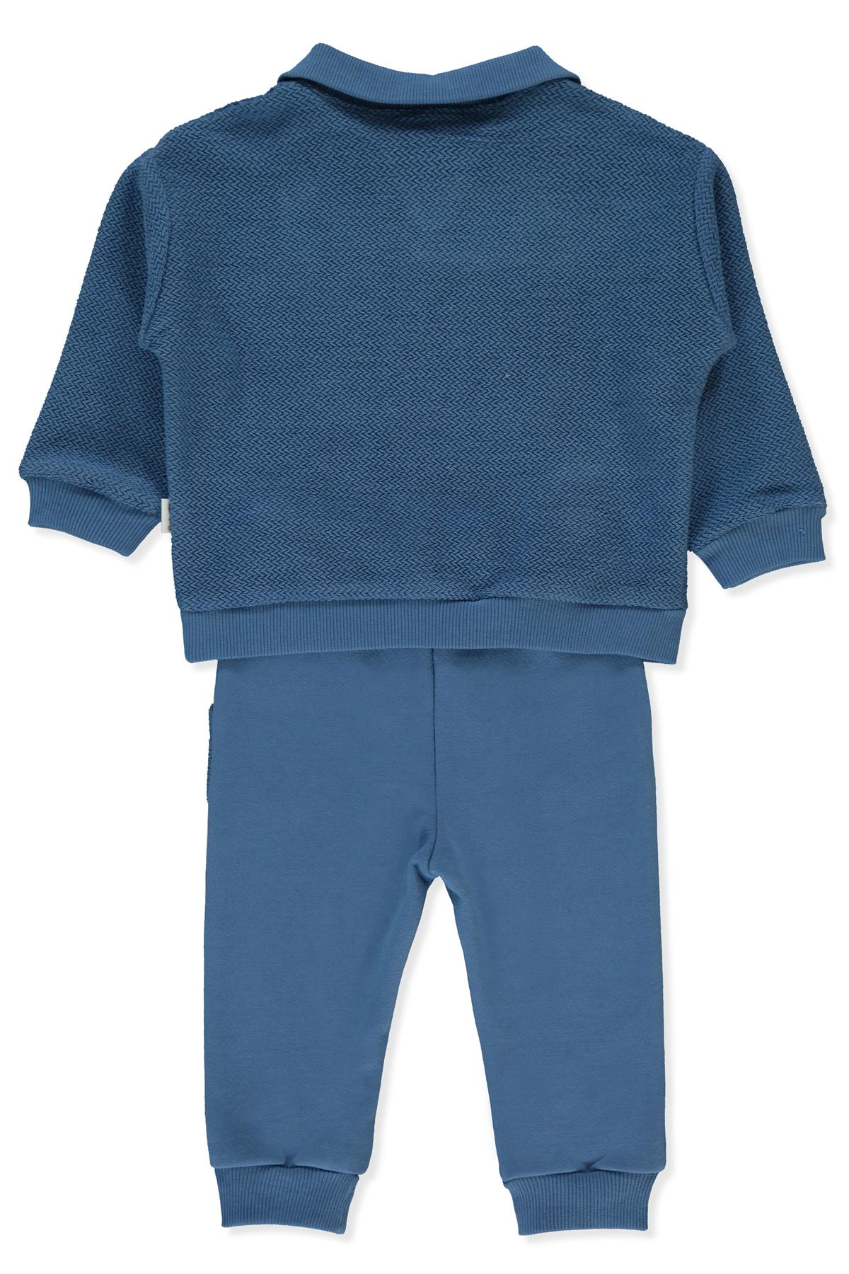 BALIKSIRTI ÜÇ İP SWEAT 2Lİ TAKIM (MOUNTAIN RANGE) İNDİGO