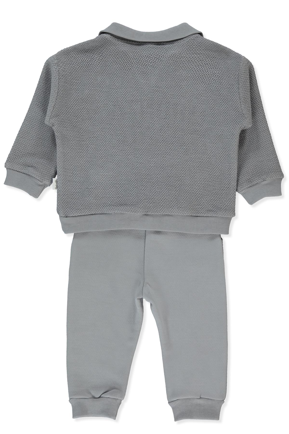BALIKSIRTI ÜÇ İP SWEAT 2Lİ TAKIM (MOUNTAIN RANGE) GRİ