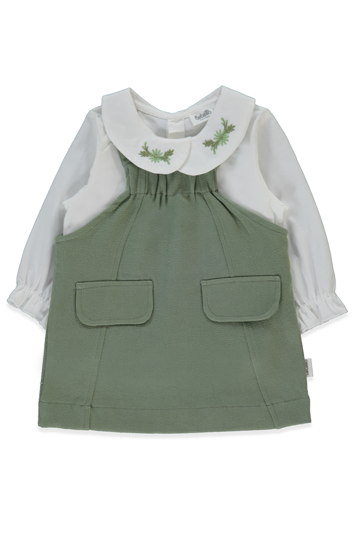 DOKUMA ELBİSE 2Lİ TAKIM (STYLISH) YEŞİL