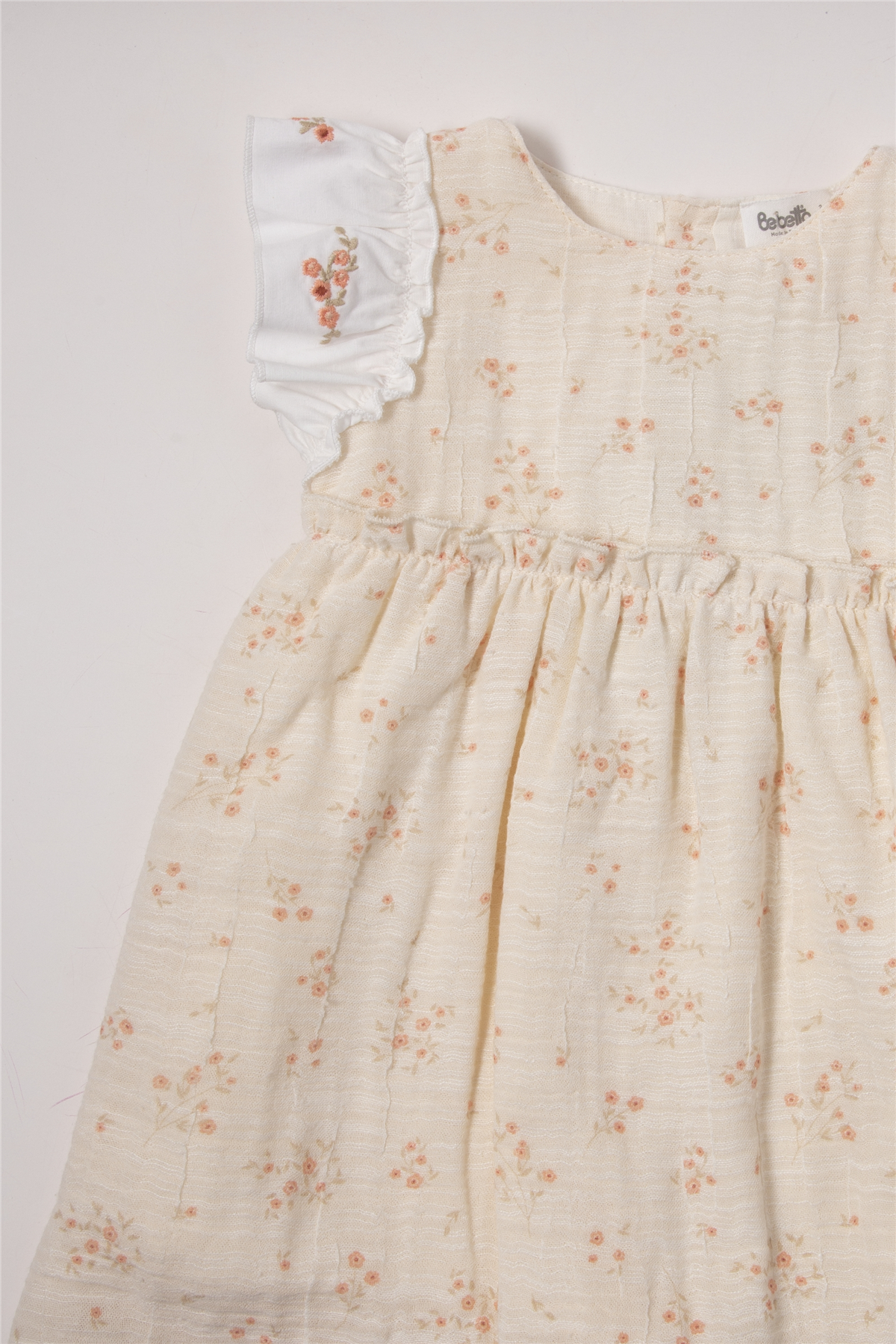 DOKUMA ELBİSE (FLOWERY) BEJ