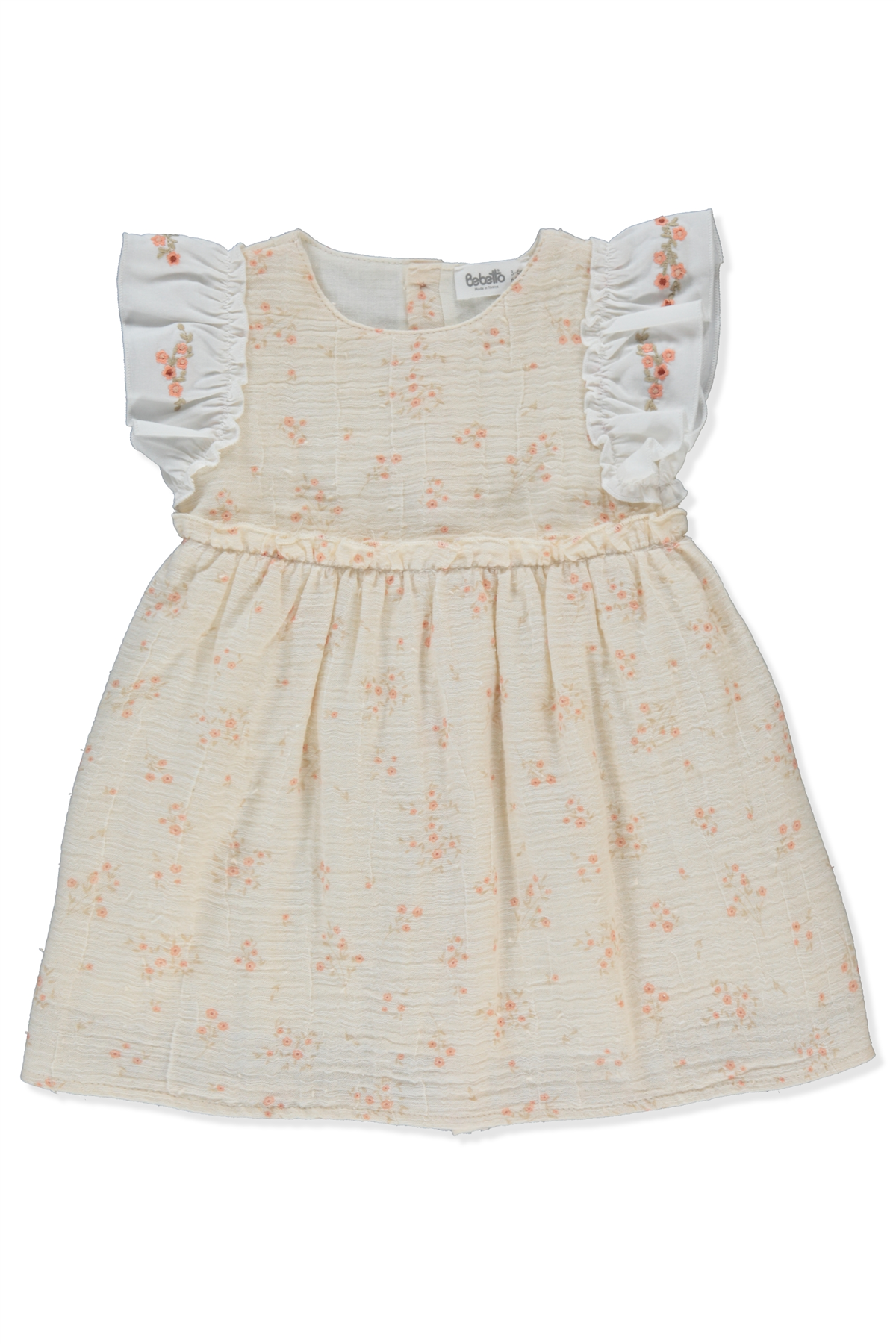 DOKUMA ELBİSE (FLOWERY) BEJ