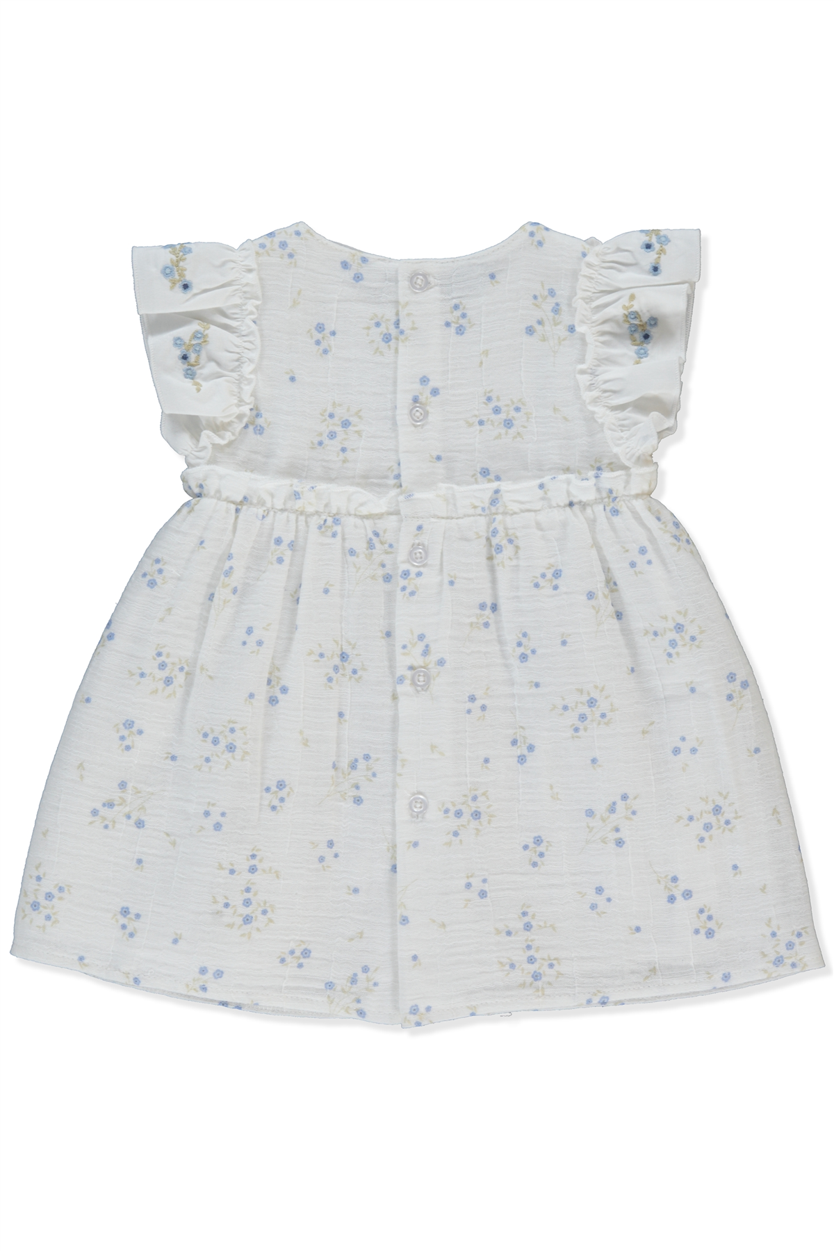DOKUMA ELBİSE (FLOWERY) EKRU