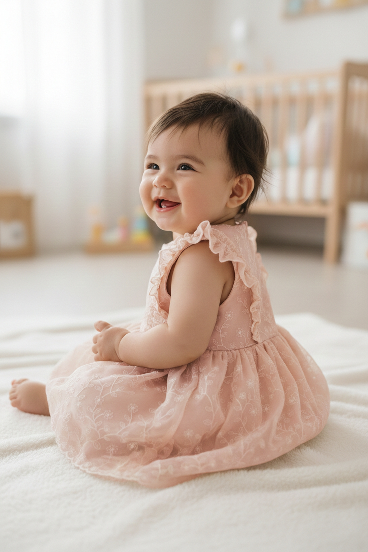 DOKUMA ELBİSE (FOR PRINCESS) GÜL KURUSU