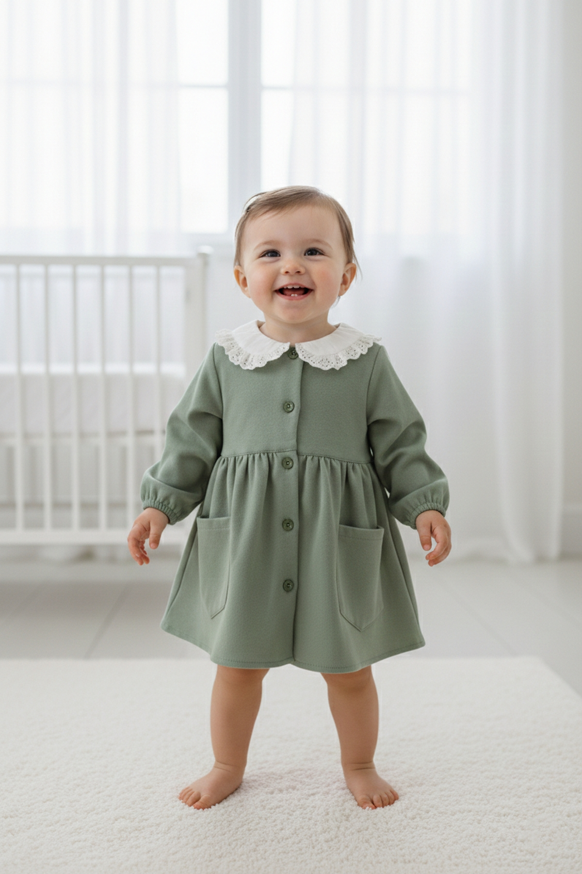 DOKUMA ELBİSE (STYLISH) YEŞİL