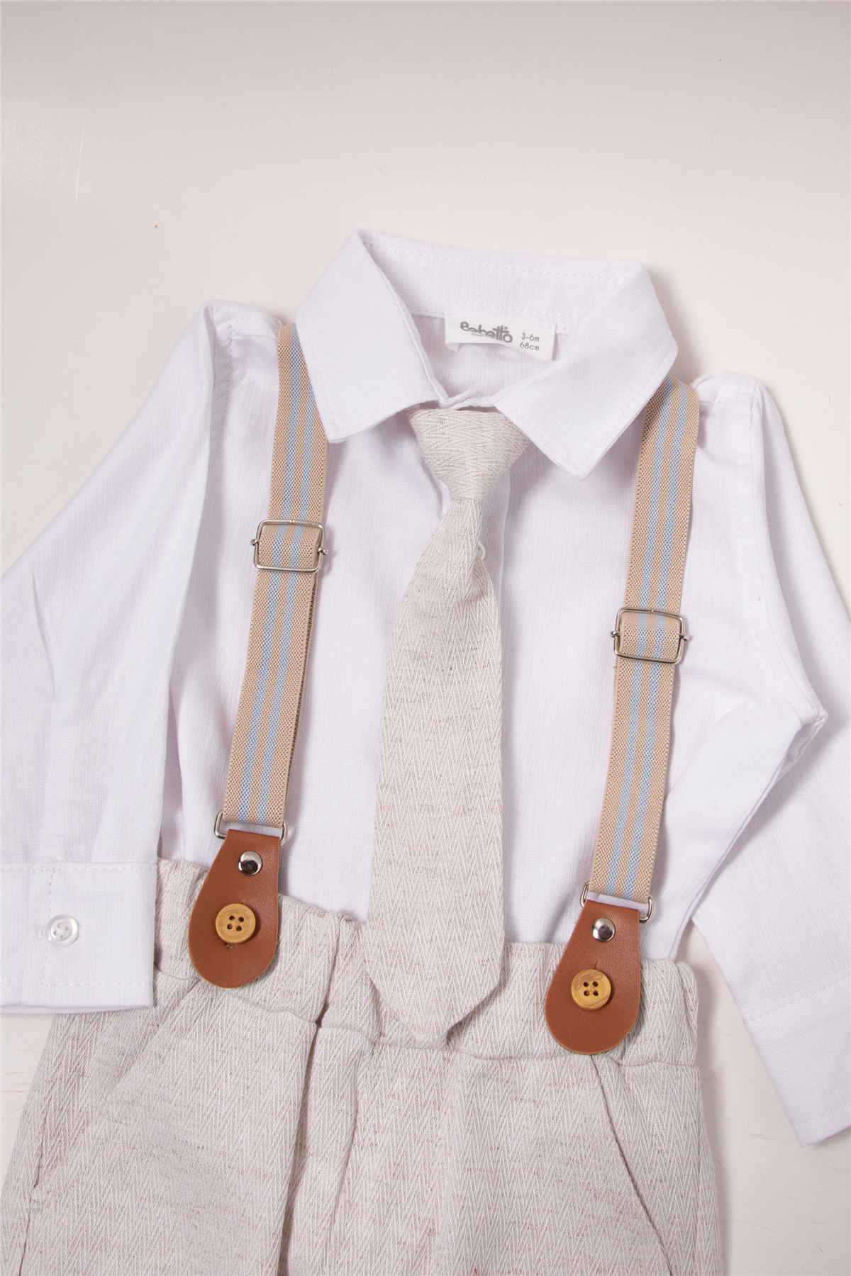 DOKUMA PANTOLON 2Lİ TAKIM (LITTLE SIR) BEJ