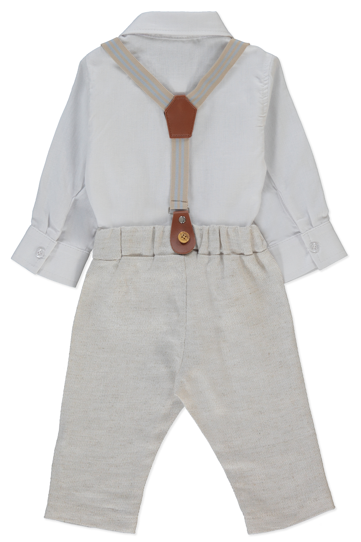 DOKUMA PANTOLON 2Lİ TAKIM (LITTLE SIR) BEJ
