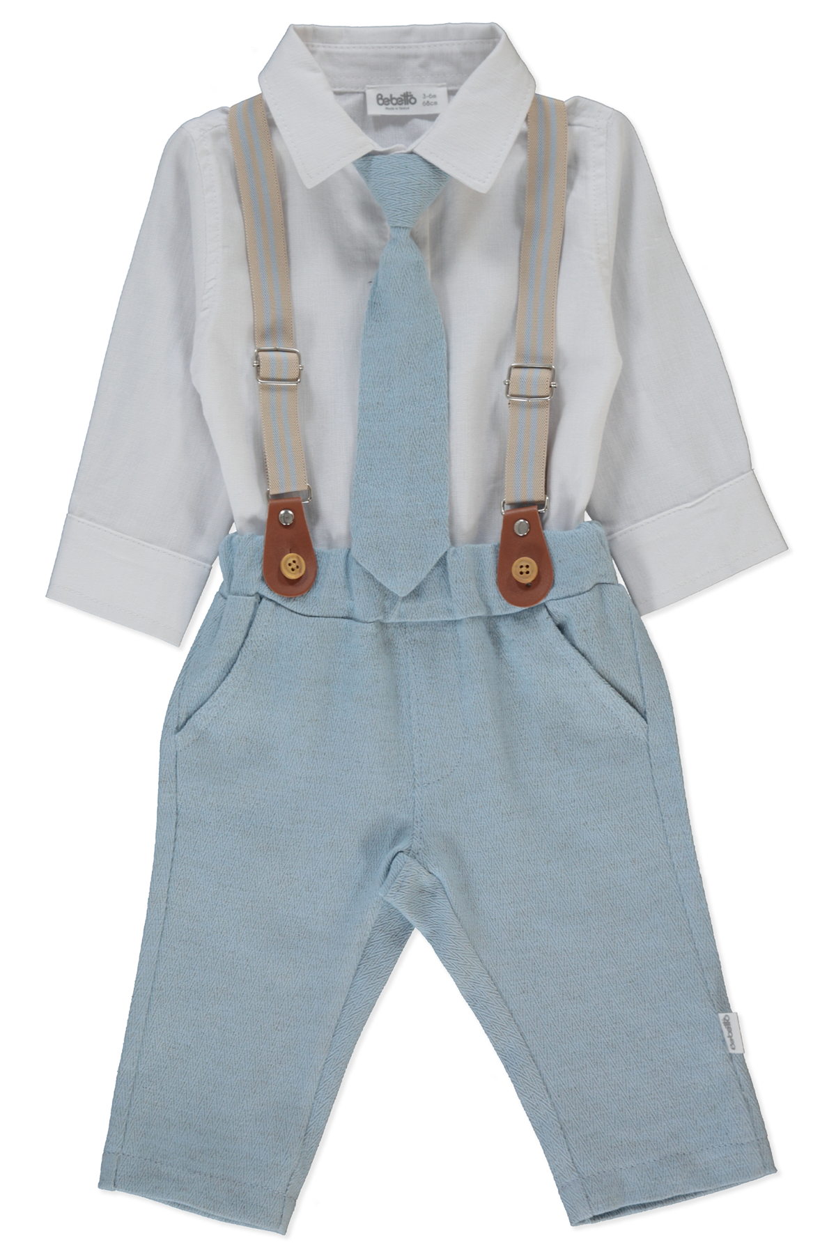 DOKUMA PANTOLON 2Lİ TAKIM (LITTLE SIR) MAVİ