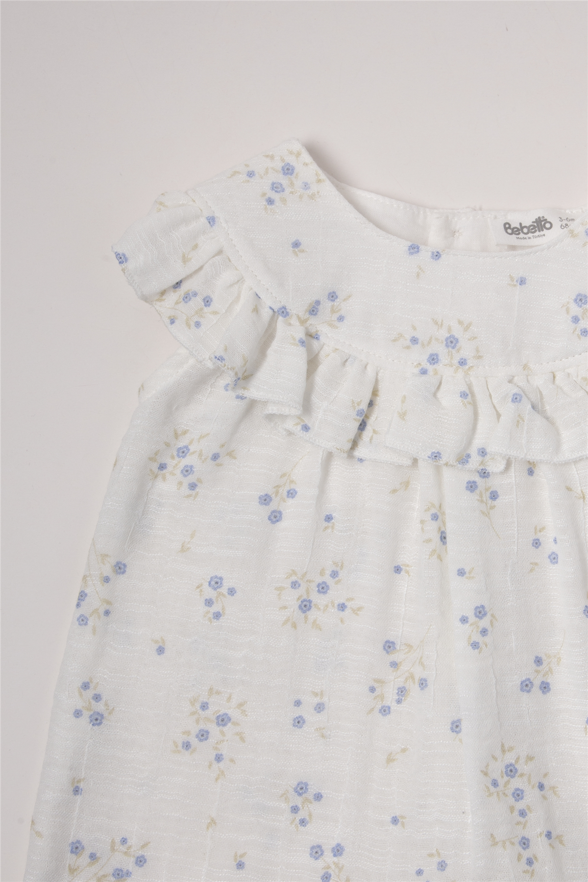 DOKUMA ŞORT 2Lİ TAKIM (FLOWERY) EKRU