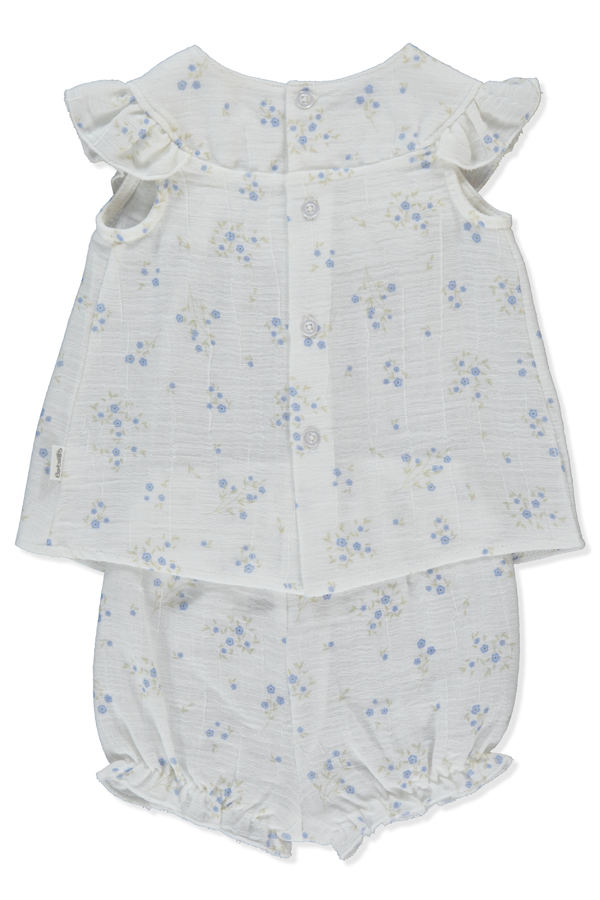 DOKUMA ŞORT 2Lİ TAKIM (FLOWERY) EKRU