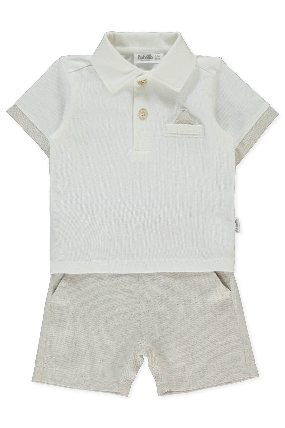 DOKUMA ŞORT 2Lİ TAKIM (LITTLE SIR) BEJ