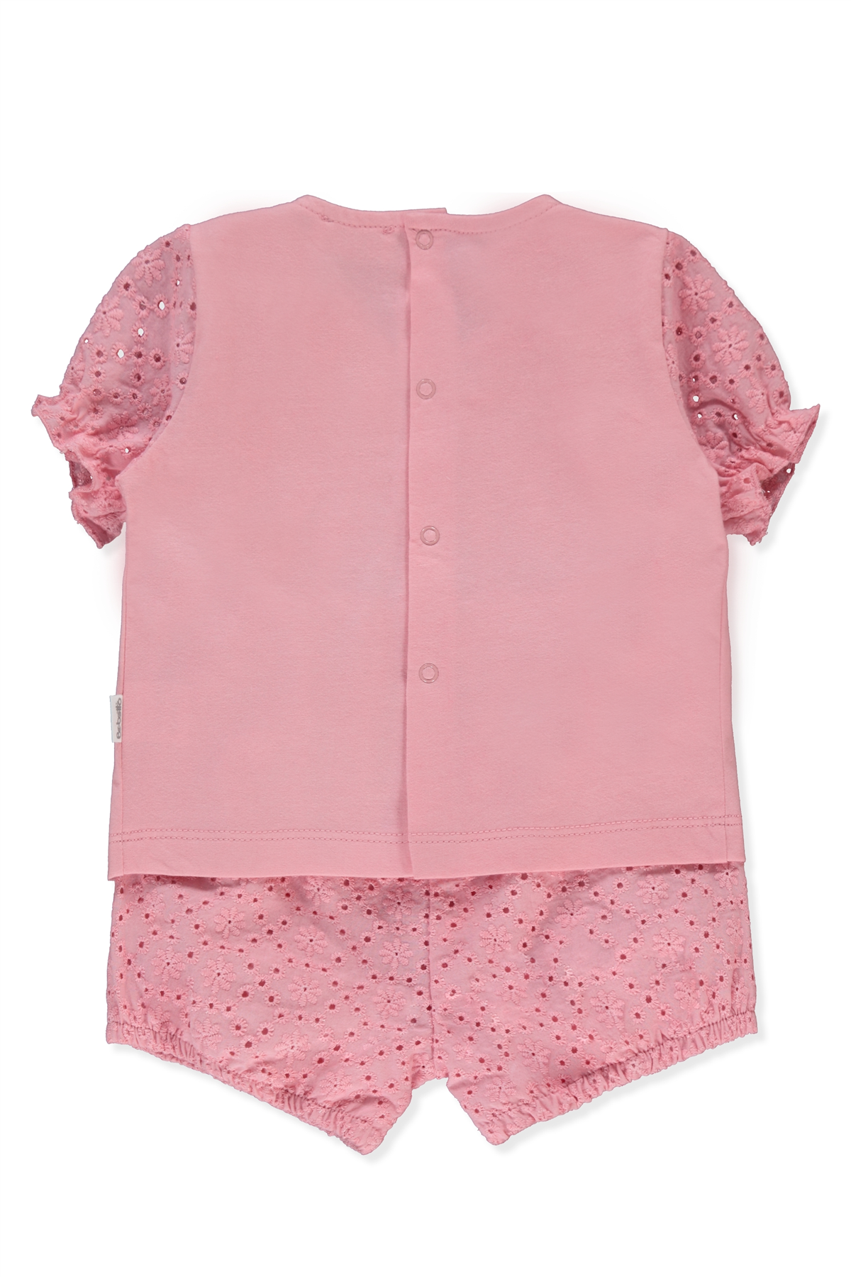 DOKUMA ŞORT 2Lİ TAKIM (LOVELY FLOWERS) PEMBE