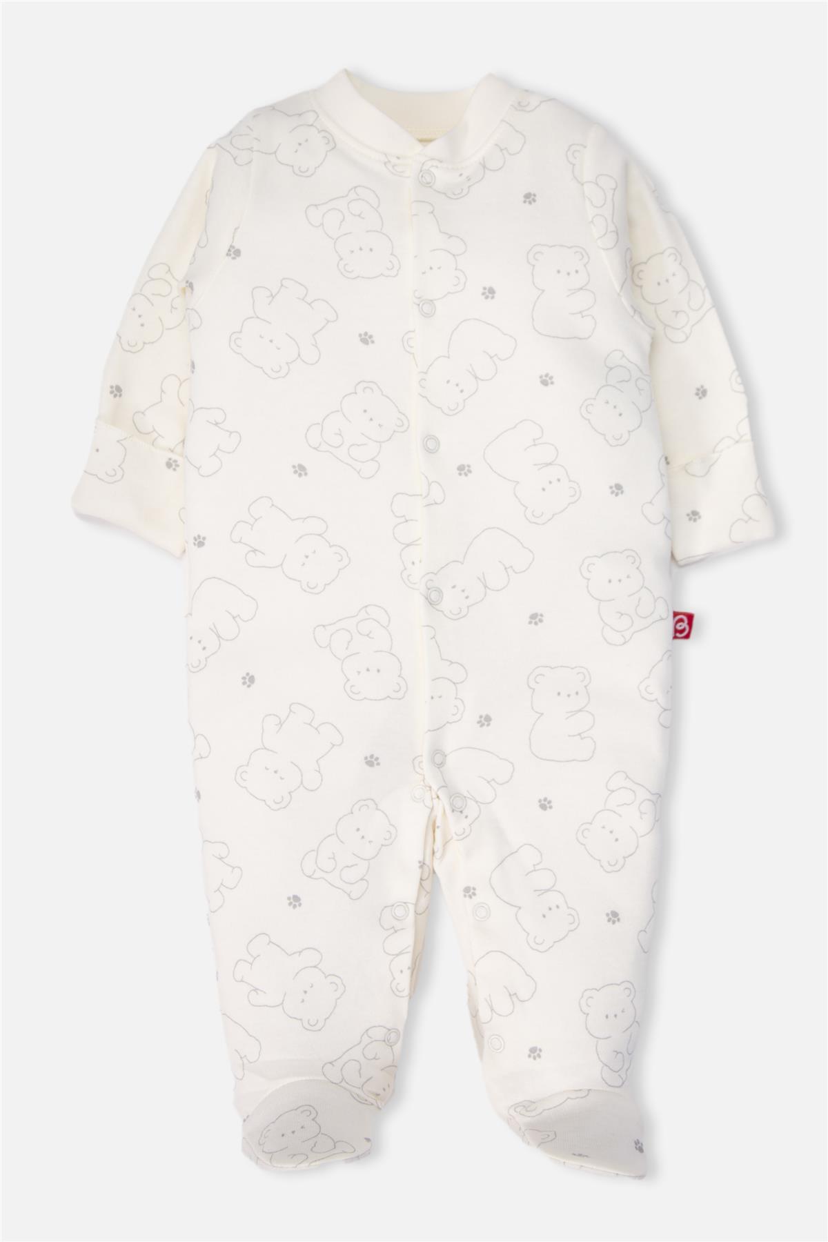 ELDİVENLİ PATİKLİ TULUM 2Lİ (CUTE BEAR) GRİ MELANJ