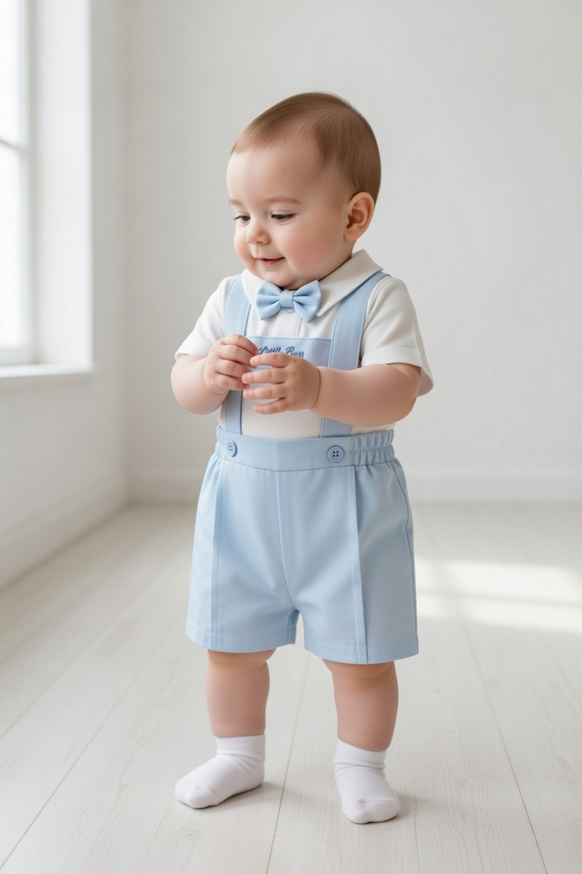 GABARDİN SALOPET 2Lİ TAKIM (LITTLE BOSS) MAVİ