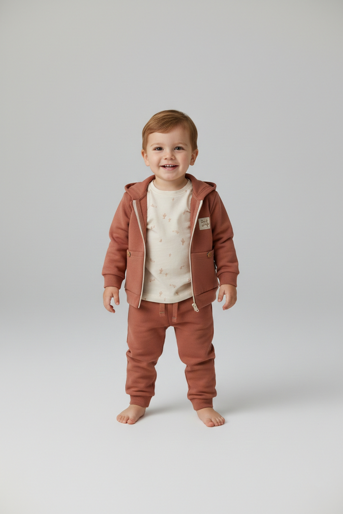 İKİ İP HIRKA 3LÜ TAKIM (DESERT) KAHVERENGİ