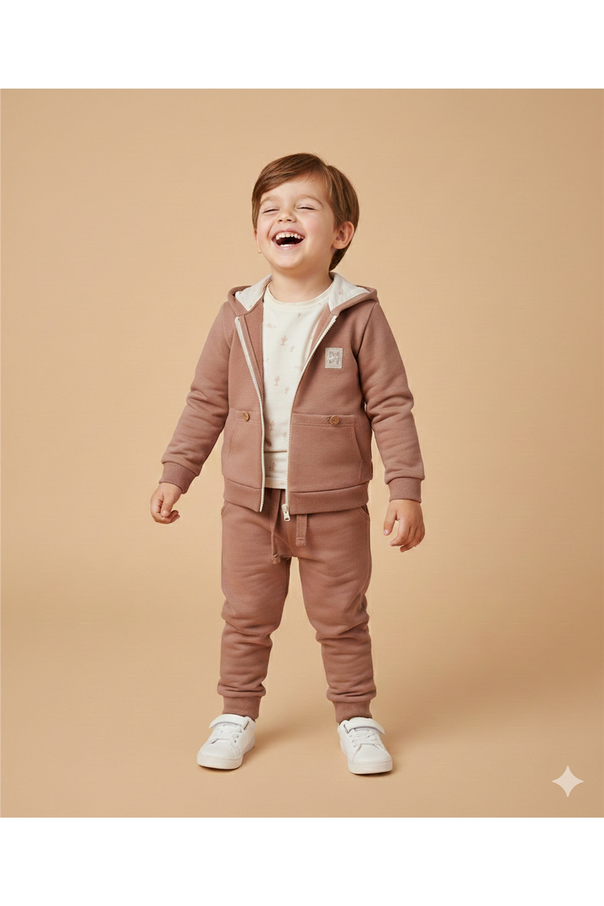 İKİ İP HIRKA 3LÜ TAKIM (DESERT) KAHVERENGİ