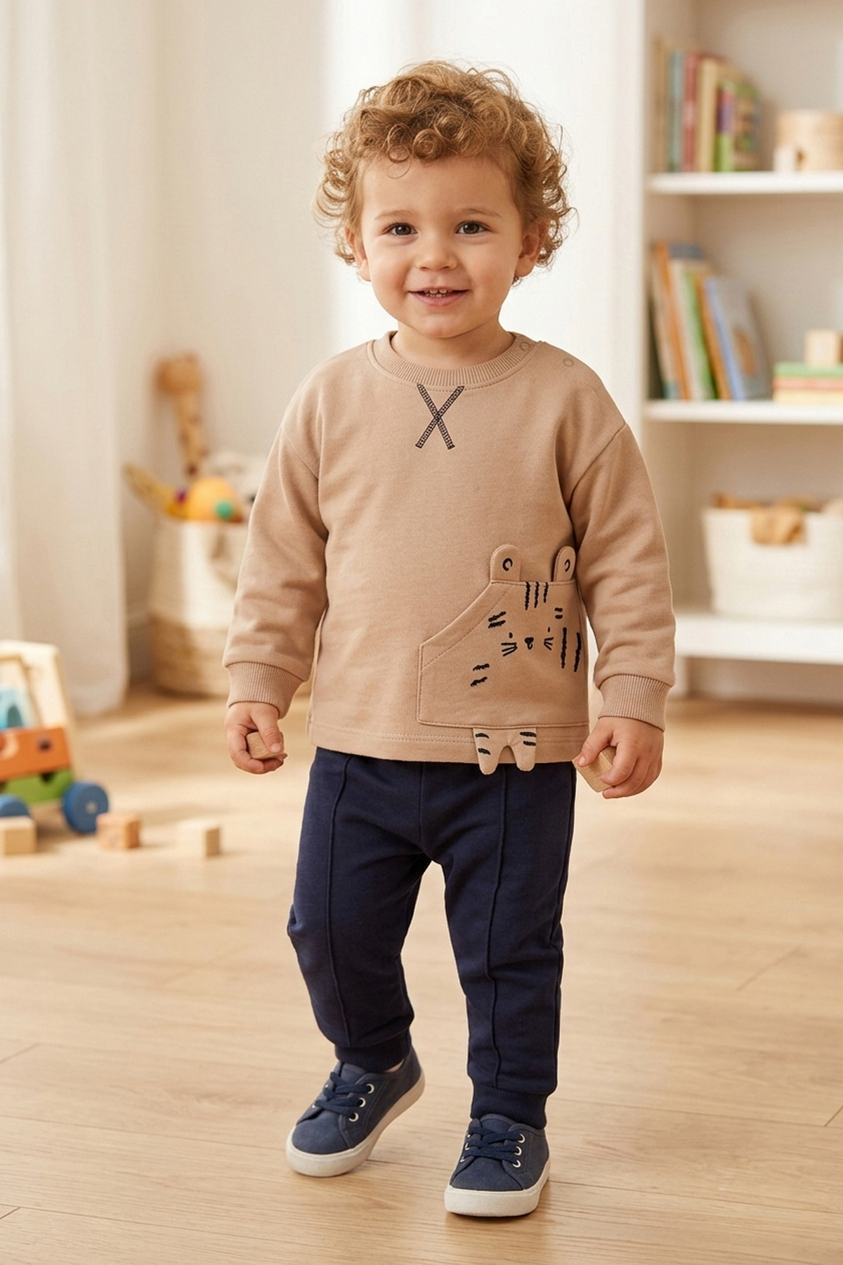 İKİ İP SWEAT 2Lİ TAKIM (LITTLE CUBS) LACİVERT