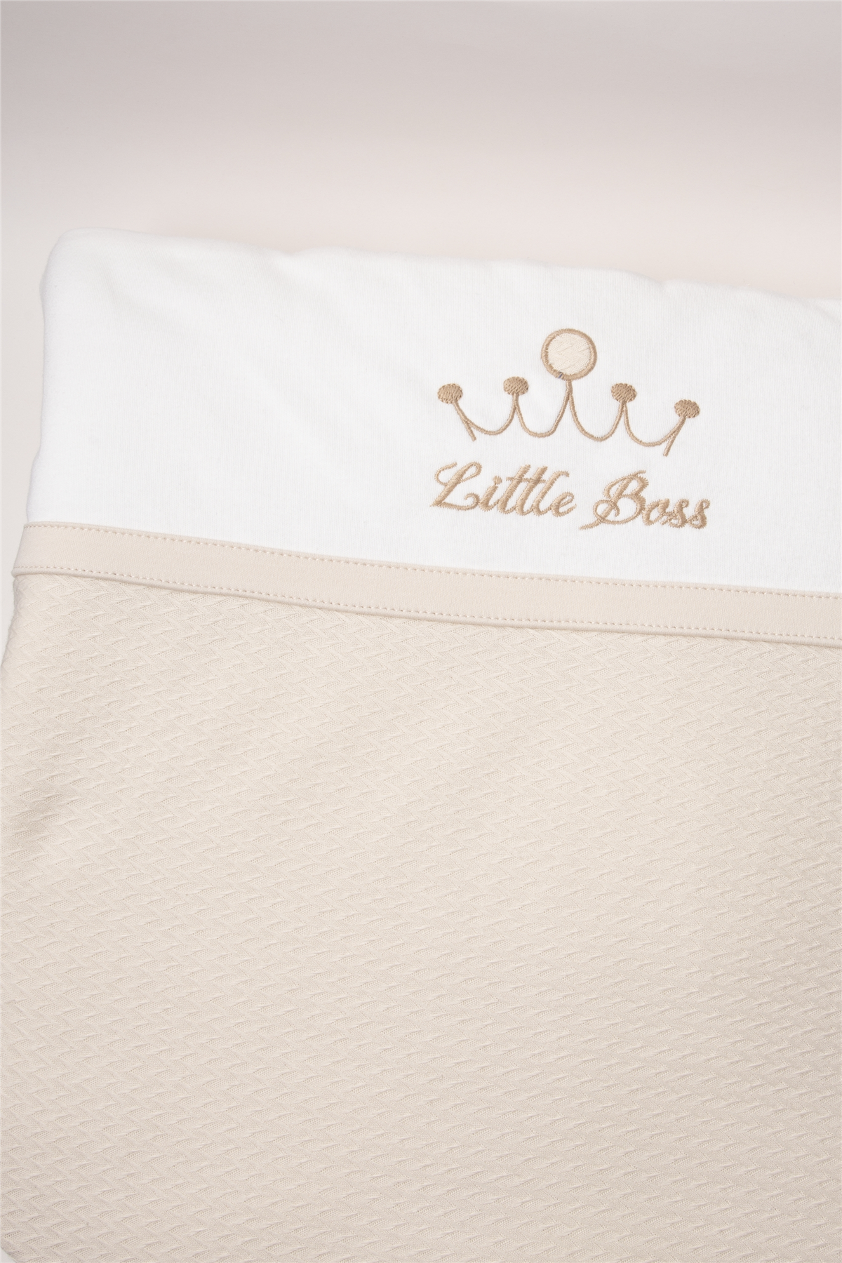 İNTERLOK ELYAFLI ALT AÇMA SET 3LÜ (LITTLE BOSS) BEJ