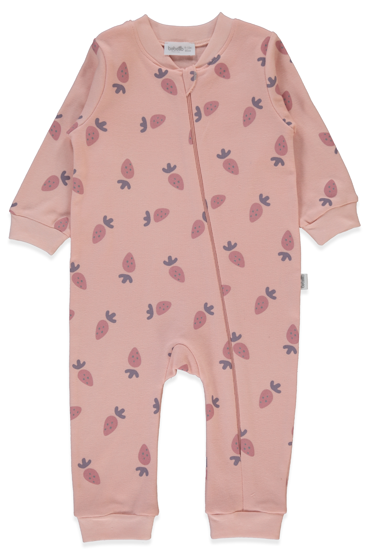 İNTERLOK FERMUARLI PATİKSİZ TULUM (SWEET JUMPSUIT/26) PEMBE
