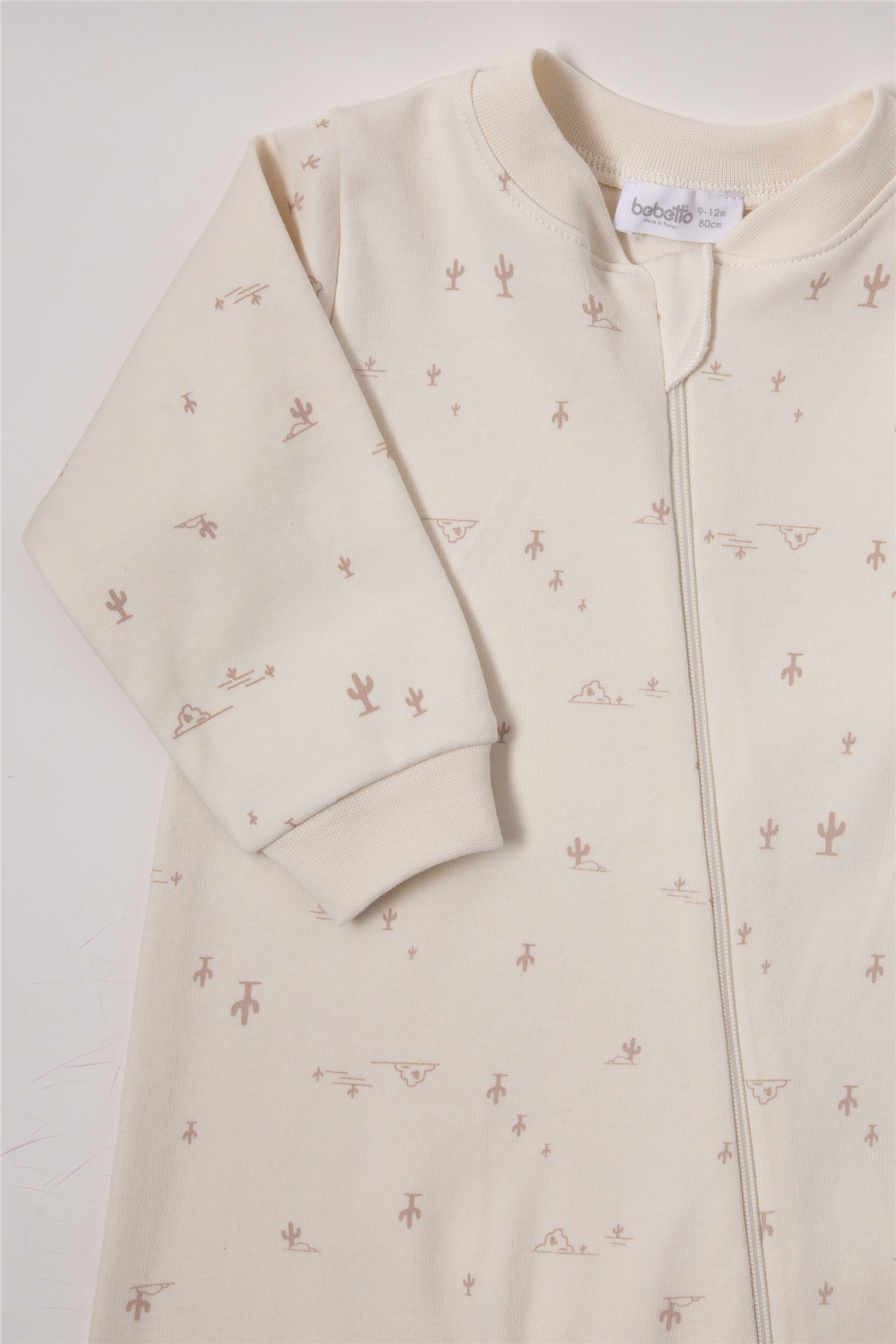 İNTERLOK FERMUARLI PATİKSİZ TULUM (SWEET JUMPSUIT/26) EKRU