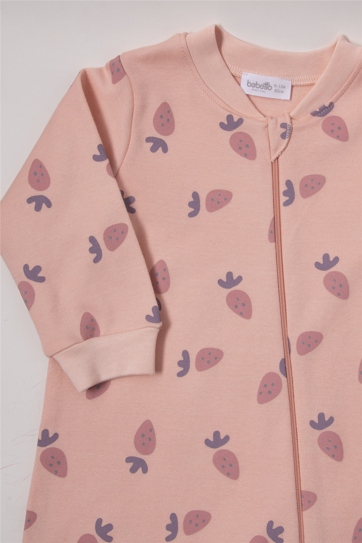 İNTERLOK FERMUARLI PATİKSİZ TULUM (SWEET JUMPSUIT/26) PEMBE